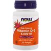 NOW Vitamin D-3 5000IU 120 капсул