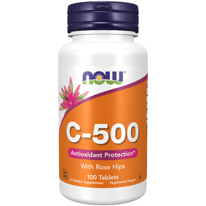  NOW Foods Vitamin, Витамин C-500 100 таблеток