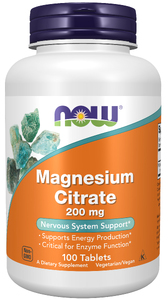 NOW Магний Цитрат 200 мг, Magnesium Citrate - 100 таблеток