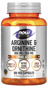 NOW Arginine & Ornithine 100 vcaps