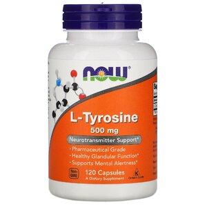 NOW L-Тирозин, L-Tyrosine - 500 мг 120 капсул