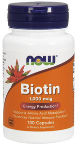  NOW Foods Biotin 1000 мкг 100 капсул