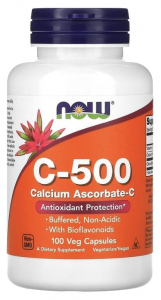   NOW Foods Vitamin C-500 Calcium Ascorbate-C 100 капсул