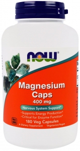 NOW Foods Magnesium Caps 400 мг 180 капсул